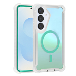 Laser Magnetic Shockproof Colorful Case (BLUE) for Galaxy S26 Plus (Only Ground Shipping)