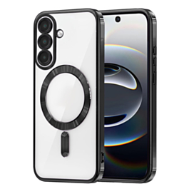 Galaxy S26 Shiny Wireless Charging Clear Case - BLACK (Only Ground Shipping)