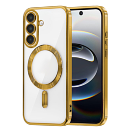 Galaxy S26 Shiny Wireless Charging Clear Case - GOLD (Only Ground Shipping)