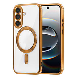 Shiny Wireless Charging Clear Case - ORANGE for Galaxy S26 (Only Ground Shipping)