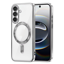 Galaxy S26 Shiny Wireless Charging Clear Case - SILVER (Only Ground Shipping)