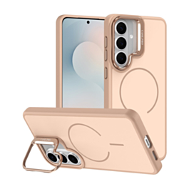 Shockproof TPU Wireless Charging Case with Camera Stand Camera Stand (GOLD) for Galaxy S26 (Only Ground Shipping)