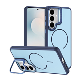 Shockproof TPU Wireless Charging Case with Camera Stand Camera Stand (NAVY) for Galaxy S26 (Only Ground Shipping)