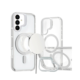 Thin Magnetic Clear Case with Camera Stand Kickstand - CLEAR for Galaxy S26 (Only Ground Shipping)