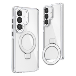Galaxy S26 Thin Magnetic Clear Case with Camera Stand Kickstand - CLEAR (Only Ground Shipping)
