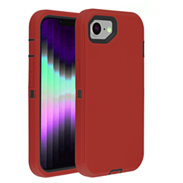 Heavy Duty Case for iPhone 16e / 17e (BLACK RED) (Only Ground Shipping)