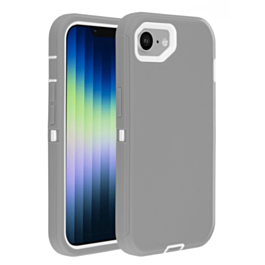 Heavy Duty Case for iPhone 16e / 17e (GRAY & WHITE) (Only Ground Shipping)