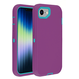Heavy Duty Case for iPhone 16e / 17e (PURPLE & TEAL) (Only Ground Shipping)