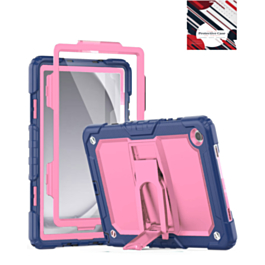 Heavy Duty Shockproof Tablet Case with Kickstand - NAVY BLUE & PINK Galaxy Tab A9 Plus 2023 (11") (X210, X216, X218) (Only Ground Shipping)