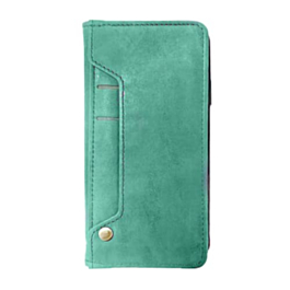 Galaxy S20 Plus Genuine Leather Magnetic Wallet Case with Credit Card Slot - TEAL (Only Ground Shipping)