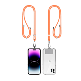Mobile Phone Straps with Card Holder (2ft) - ORANGE (Only Ground Shipping)