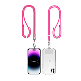 Mobile Phone Straps with Card Holder (2ft) - PINK (Only Ground Shipping)