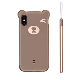 3D Cartoon Bear Soft Silicone Case - BROWN for iPhone 8P / 7P (Only Ground Shipping)