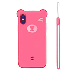 3D Cartoon Bear Soft Silicone Case - PINK for iPhone 8P / 7P (Only Ground Shipping)