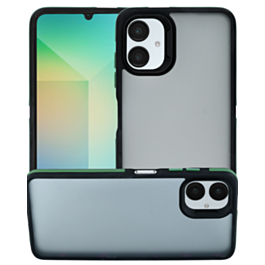 Matte Silicone Frame Shockproof Case - GREEN for Galaxy A06 (Only Ground Shipping)