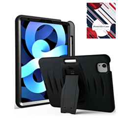 Shockproof Case with Pen Slot - BLACK for iPad Air 11 / 2024 / Air 4 / Air 5 / Pro 11 (1st / 2nd / 3rd / 4th) (Only Ground Shipping)