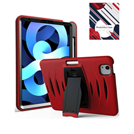 Shockproof Case with Pen Slot - RED for iPad Air 11 / 2024 / Air 4 / Air 5 / Pro 11 (1st / 2nd / 3rd / 4th) (Only Ground Shipping)