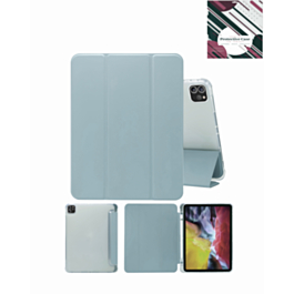 Smart PU Stand with Pen Holder - BLUE for iPad Air 13 2024 / Pro 12.9 (3rd / 4th / 5th / 6th) (Only Ground Shipping)