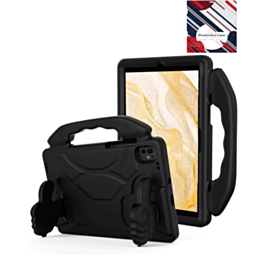 Hand - Held Stand Kids Case - BLACK for iPad Air 13 2024 / Pro 13 2024 / Pro 12.9 (3rd / 4th / 5th / 6th) (Only Ground Shipping)