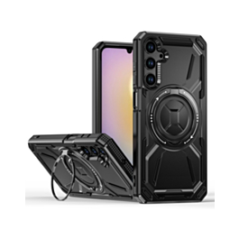 Full-Body Rugged Shockproof Case with Built-in Ring Holder - BLACK for Galaxy A15 (Only Ground Shipping)