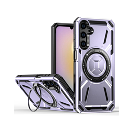 Full-Body Rugged Shockproof Case with Built-in Ring Holder - PURPLE for Galaxy A15 (Only Ground Shipping)