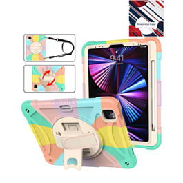 Hand Adjustable Heavy Duty Case with Shoulder Strap - RAINBOW for iPad Air 4 / Air 5 / Pro 11 (1st / 2nd / 3rd / 4th) (Only Ground Shipping)