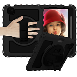 360 Hand Strap Silicone Case - BLACK for iPad Air 4 / Air 5 / Pro 11 (1st / 2nd / 3rd / 4th) (Only Ground Shipping)