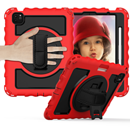 360 Hand Strap Silicone Case - RED for iPad Air 4 / Air 5 / Pro 11 (1st / 2nd / 3rd / 4th) (Only Ground Shipping)