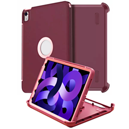 Heavy Duty Case with Clip - MAROON PINK for iPad Air 4 / Air 5 / Pro 11 (1st / 2nd / 3rd / 4th) (Only Ground Shipping)