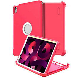Heavy Duty Case with Clip - PINK WHITE for iPad Air 4 / Air 5 / Pro 11 (1st / 2nd / 3rd / 4th) (Only Ground Shipping)