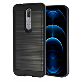 Coolpad Legacy Brisa Hybrid Metal Brushed Case - BLACK (Only Ground Shipping)