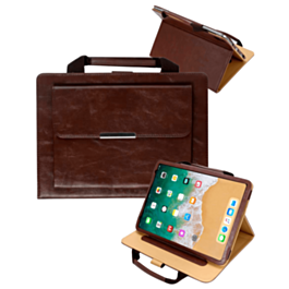 Smart Work Bag Style Case - BROWN for iPad 5 (2017) / iPad 6 (2018) / Air 1 / Air 2 / Pro 9.7 (Only Ground Shipping)