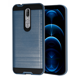 Coolpad Legacy Brisa Hybrid Metal Brushed Case - NAVY BLUE (Only Ground Shipping)