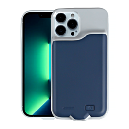 Soft Rubber Slim Charging Case (5500 mAh) for iPhone 12 Pro Max (BLUE) (Only Ground Shipping)