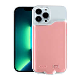 Soft Rubber Slim Charging Case (5500 mAh) for iPhone 12 Pro Max (PINK) (Only Ground Shipping)