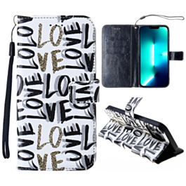 Printed Design Sport Wallet Case - Style 2 for iPhone 13 Pro (Only Ground Shipping)