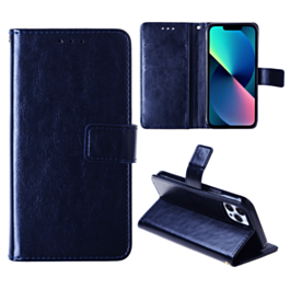 Mini Leather Wallet Case with Card Slot - DARK BLUE for iPhone 8 / 7 (Only Ground Shipping)