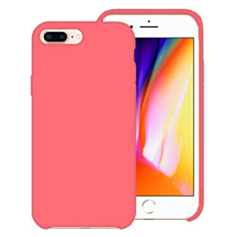Soft Solid Silicone Case (Full Bottom Open) - STRAWBERRY PINK for iPhone 8P / 7P (Only Ground Shipping)