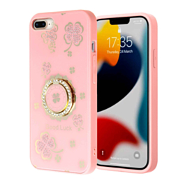 Luxury Diamond Shiny Cases with Ring - PINK for iPhone 7 / 8 (Only Ground Shipping)