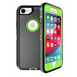 Heavy Duty Case for iPhone 7 / 8 (BLACK & GREEN) (Only Ground Shipping)
