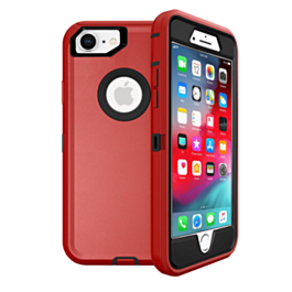 Heavy Duty Case for iPhone 7 / 8 (RED & BLACK) (Only Ground Shipping)