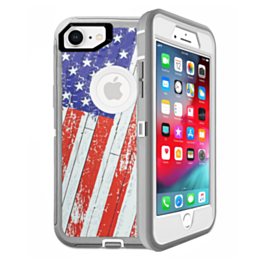 Heavy Duty Case for iPhone 7 / 8 (US FLAG) (Only Ground Shipping)