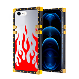 Square Case with Mirror Design - Style 4 for iPhone 7G / 8G / SE 2020 (Only Ground Shipping)