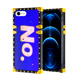 Square Case with BLUE Light Design - 9 for iPhone 7G / 8G / SE 2020 (Only Ground Shipping)