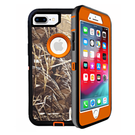Heavy Duty Case for iPhone 8P / 7P (CAMO ORANGE) (Only Ground Shipping)