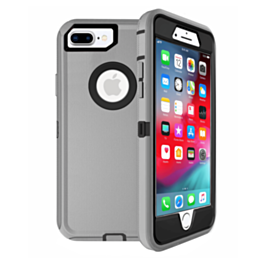 Heavy Duty Case for iPhone 8P / 7P (DARK GRAY & BLACK) (Only Ground Shipping)
