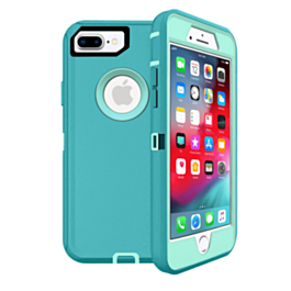 Heavy Duty Case for iPhone 8P / 7P (LIGHT TEAL) (Only Ground Shipping)