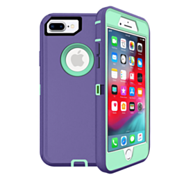 Heavy Duty Case for iPhone 8P / 7P (PURPLE & TEAL) (Only Ground Shipping)