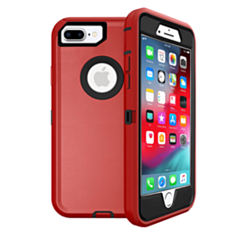 Heavy Duty Case for iPhone 8P / 7P (RED & BLACK) (Only Ground Shipping)