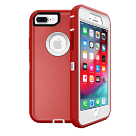 Heavy Duty Case for iPhone 8P / 7P (RED & WHITE) (Only Ground Shipping)